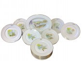 13 PC. FRENCH LIMOGES FISH SET 13 piece