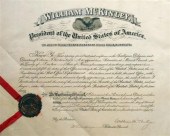 1 piece Document Signed McKinley  4c15e