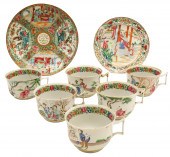 8 PCS OF CHINESE ROSE FAMILLE PORCELAIN