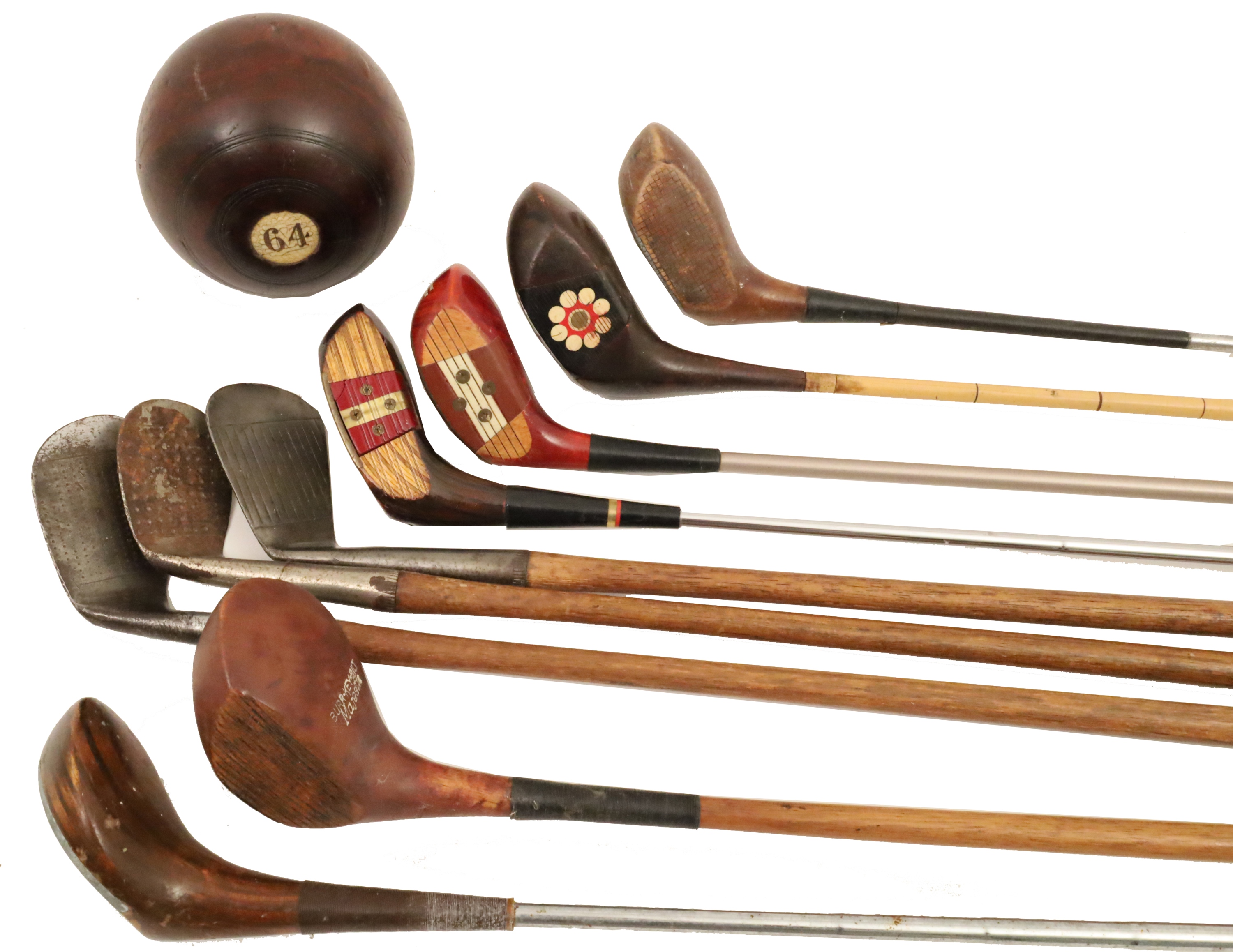 9 ANTIQUE AND VINTAGE GOLF CLUBS 2f8eb6