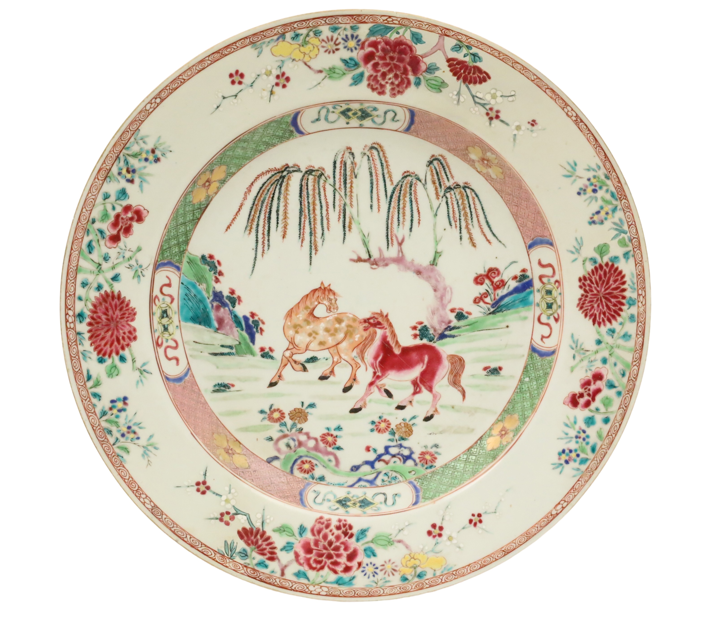 CHINESE FAMILLE ROSE CHARGER QING 2f8f4a