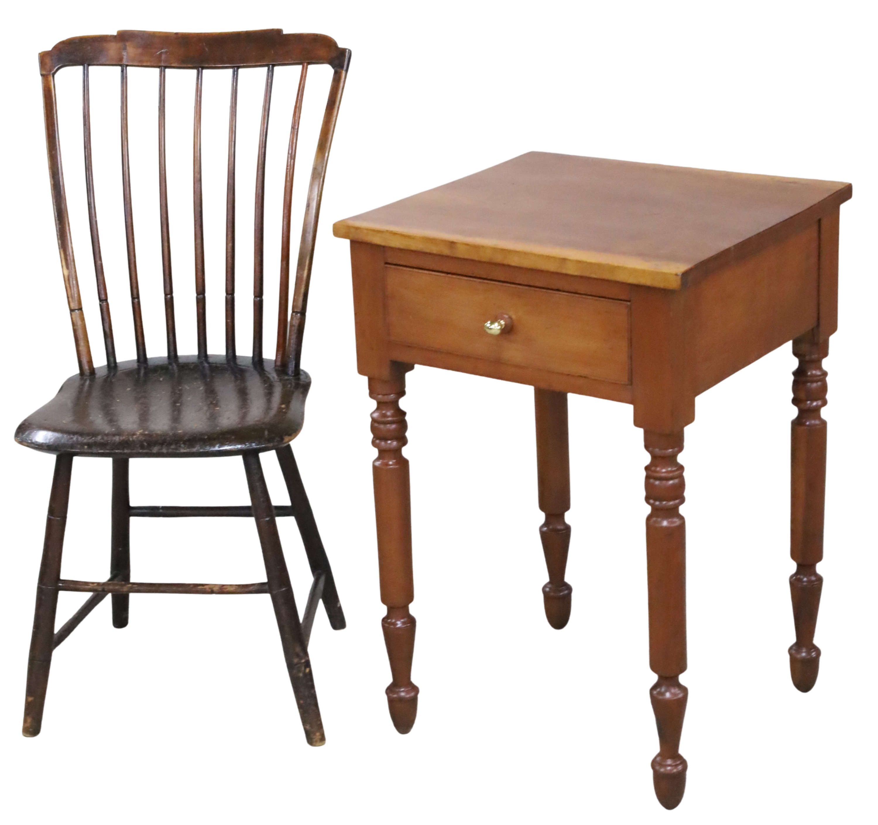 2 PC LOT OF EARLY AMERICAN FURNITURE 2f8f9d