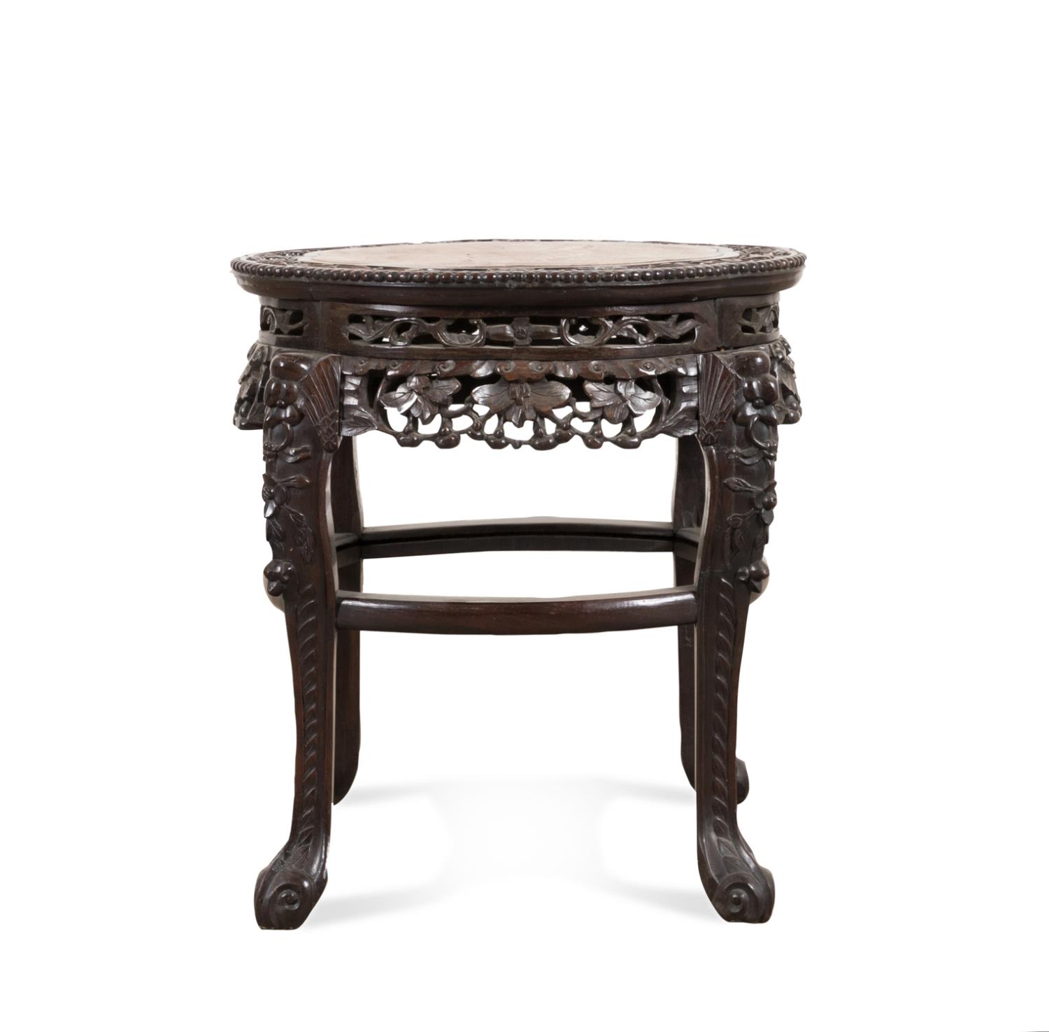 CHINESE CARVED HARDWOOD TABLE W  2f95ec