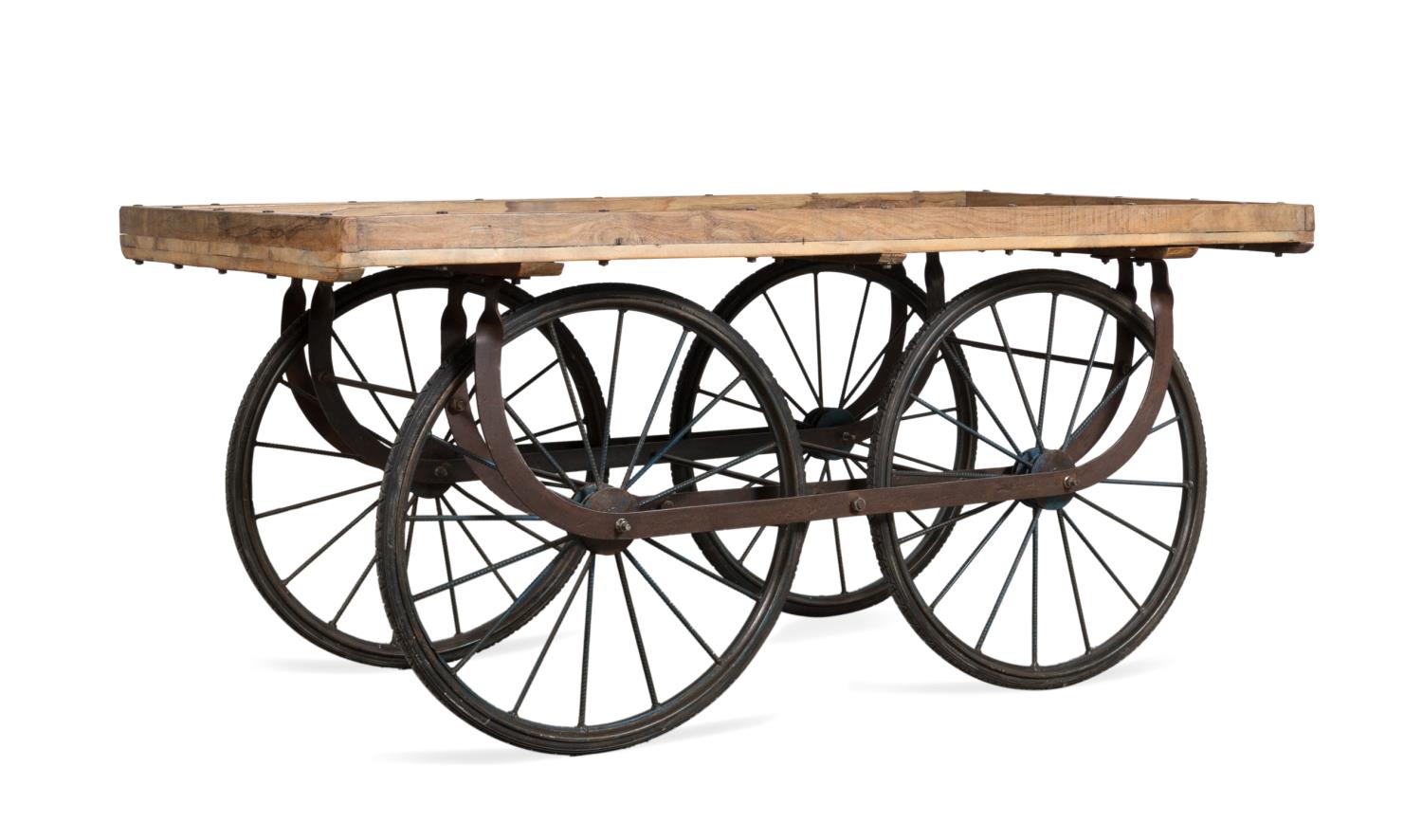 LARGE WOODEN TROLLEY OR INDUSTRIAL 2f9680