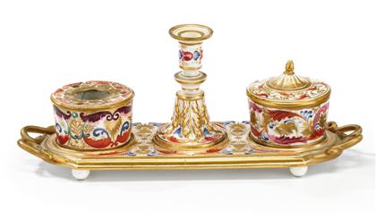 Derby porcelain inkstand early 4c284
