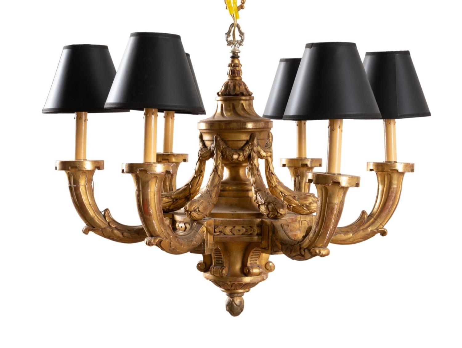 NEOCLASSICAL STYLE GILTWOOD CHANDELIER 2f996e
