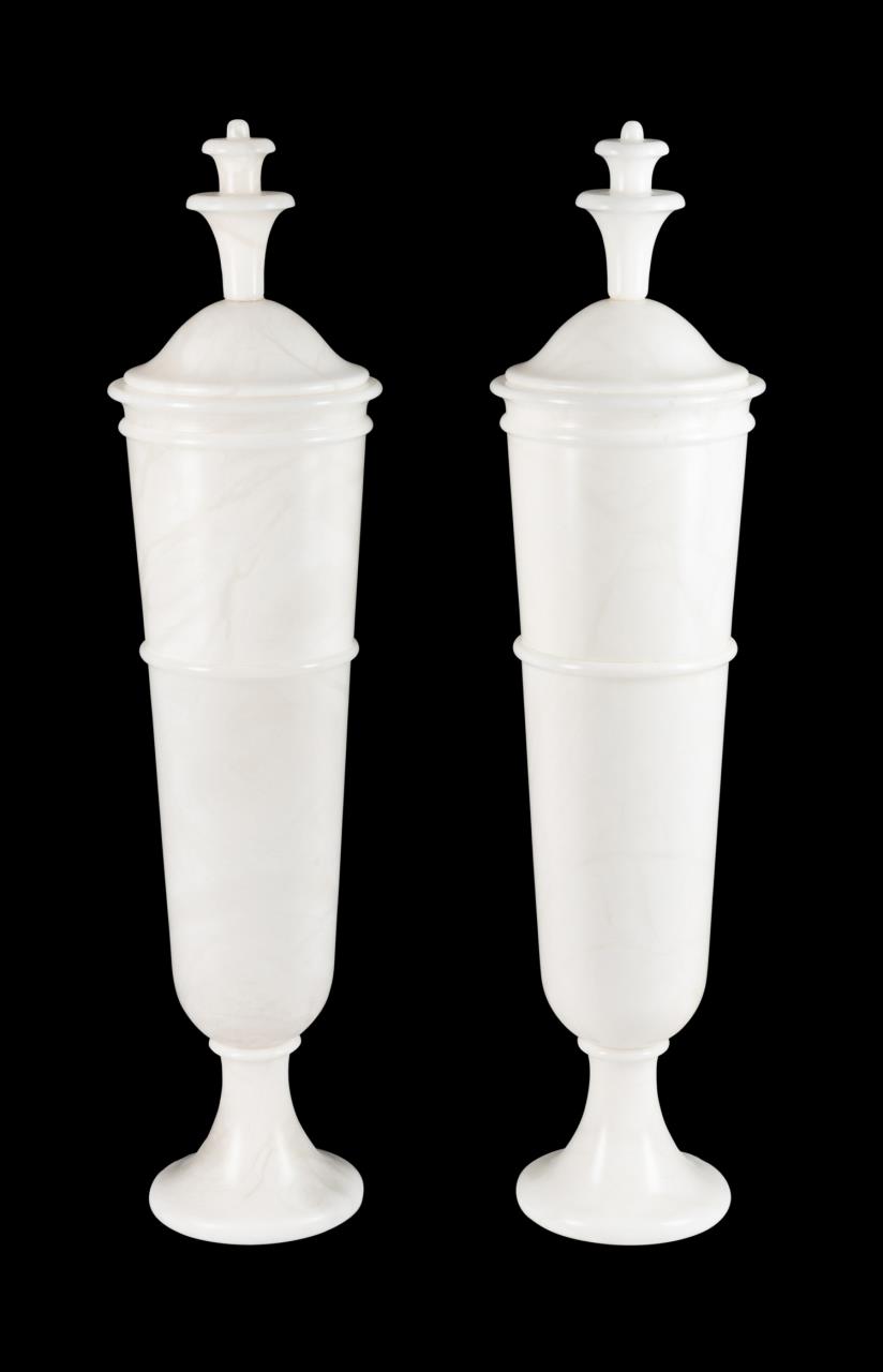 PAIR ITALIAN ALABASTER LIGHTED 2f9a73