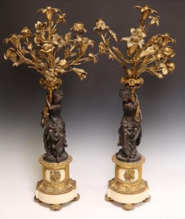  2 FRENCH GILT PATINATED BRONZE 2f7c51