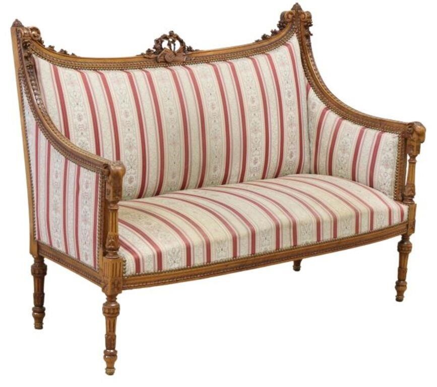 FRENCH LOUIS XVI STYLE UPHOLSTERED 2f7c87