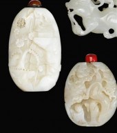 Two Chinese white jade snuff bottles 4bfdc