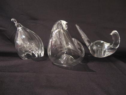 Three Steuben glass figures of 4c05d