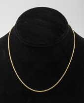VINTAGE 14K YELLOW GOLD SNAKE CHAIN