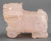 CHINESE PINK QUARTZ FOO LION Chinese 2fbbe5