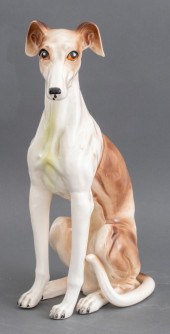 ROYAL CROWN CERAMIC FIGURE OF A WHIPPET