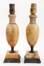 ETRUSCAN STYLE ALABASTER TABLE LAMP