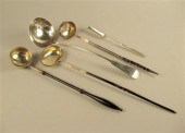 Assorted Georgian sterling silver serving