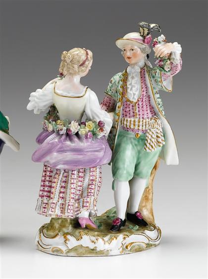 Meissen porcelain figure group of dancers