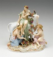 Meissen porcelain figure group, Europa