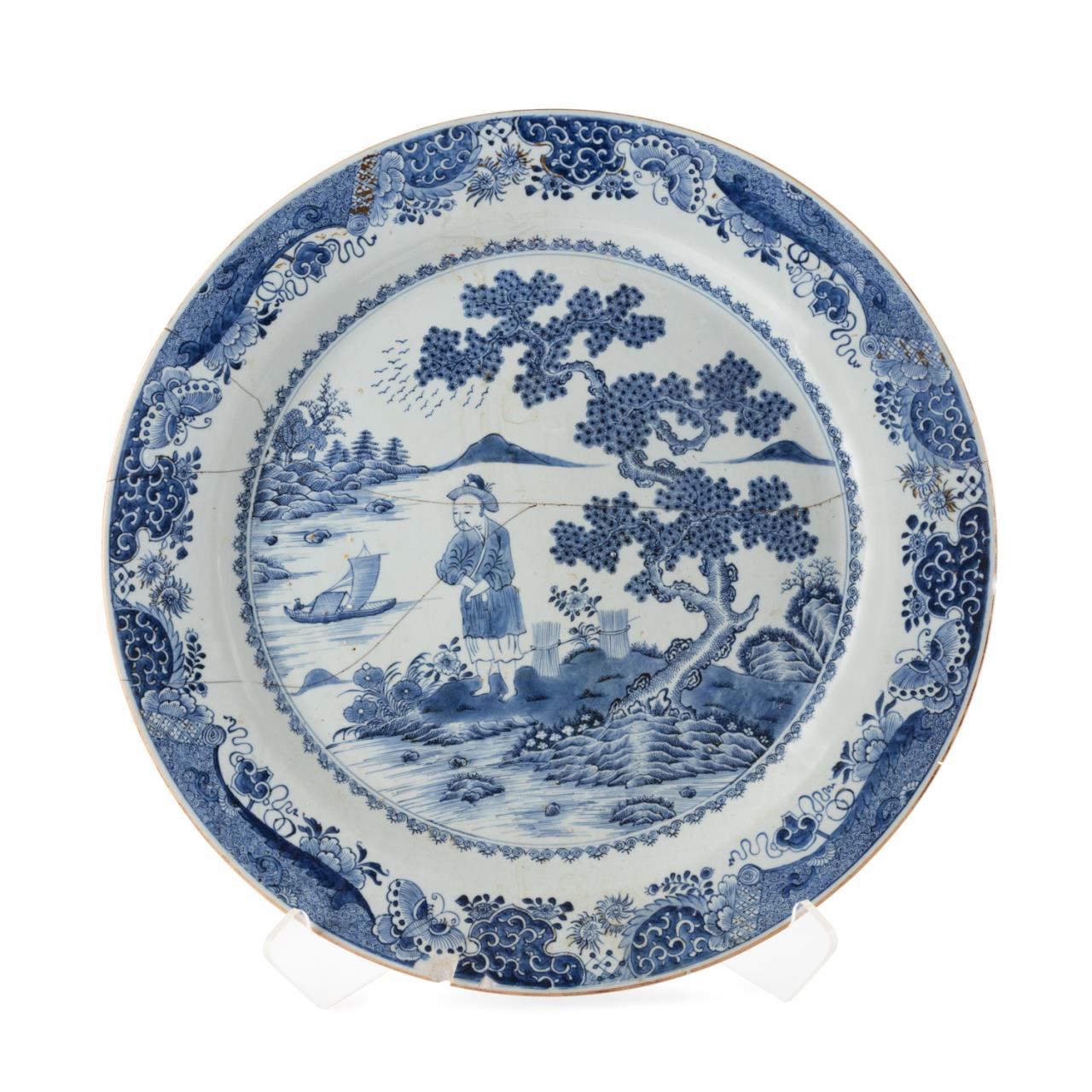 LARGE 18TH C CHINESE EXPORT BLUE 2fa296