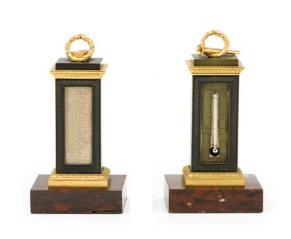 Pair of French bronze and marble 4c376