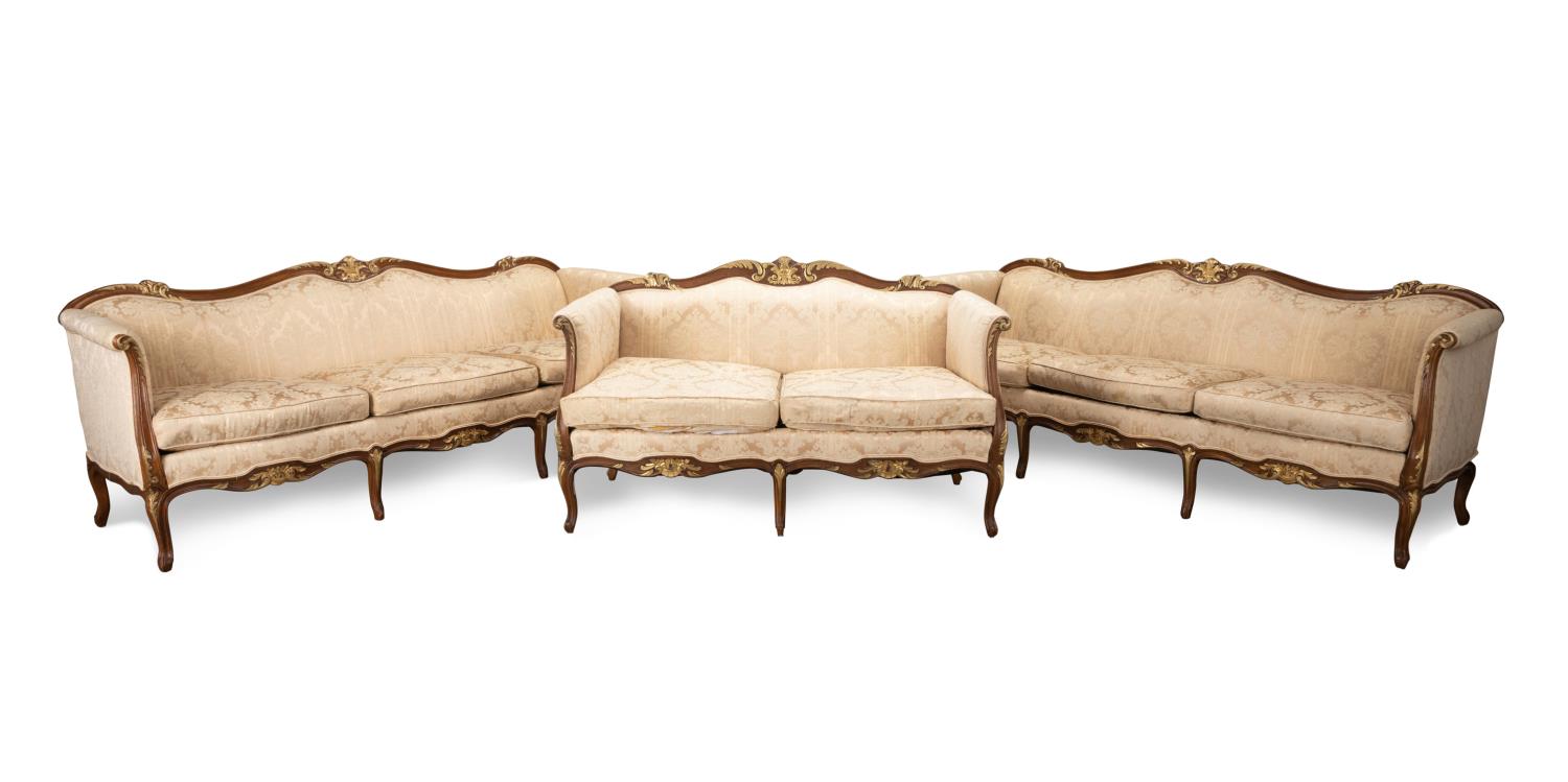 3 PIECE LOUIS XV STYLE SEATING