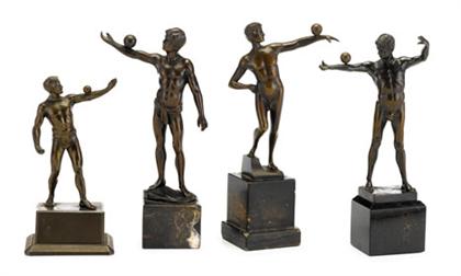 Three Continental bronze figures 4c3f5