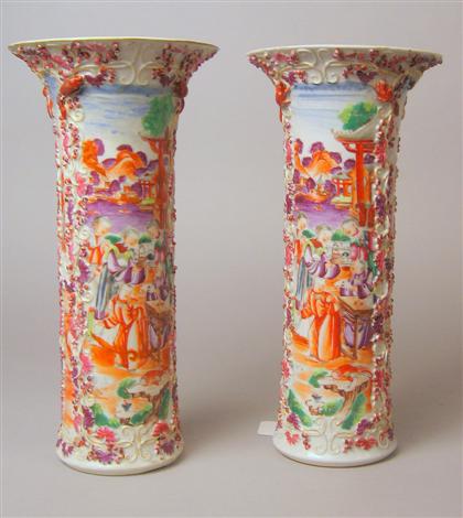 Pair of Chinese export beaker vases 4c848