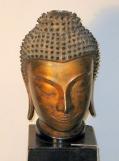Thai bronze head of Buddha    19th /