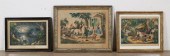 3 CURRIER & IVES LITHOGRAPHS3 Currier