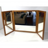 Danish Modern Teak Folding Vanity Dresser