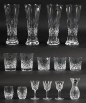 15 WATERFORD LISMORE GLASSES - 4 PILSNER