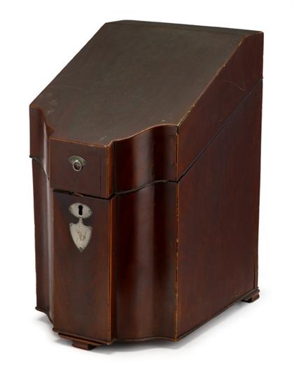 George III mahogany knife box  4ca05