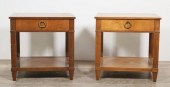 PAIR OF MICHAEL TAYLOR STYLE SIDE TABLES
