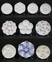 10 PORCELAIN OYSTER PLATES10 porcelain