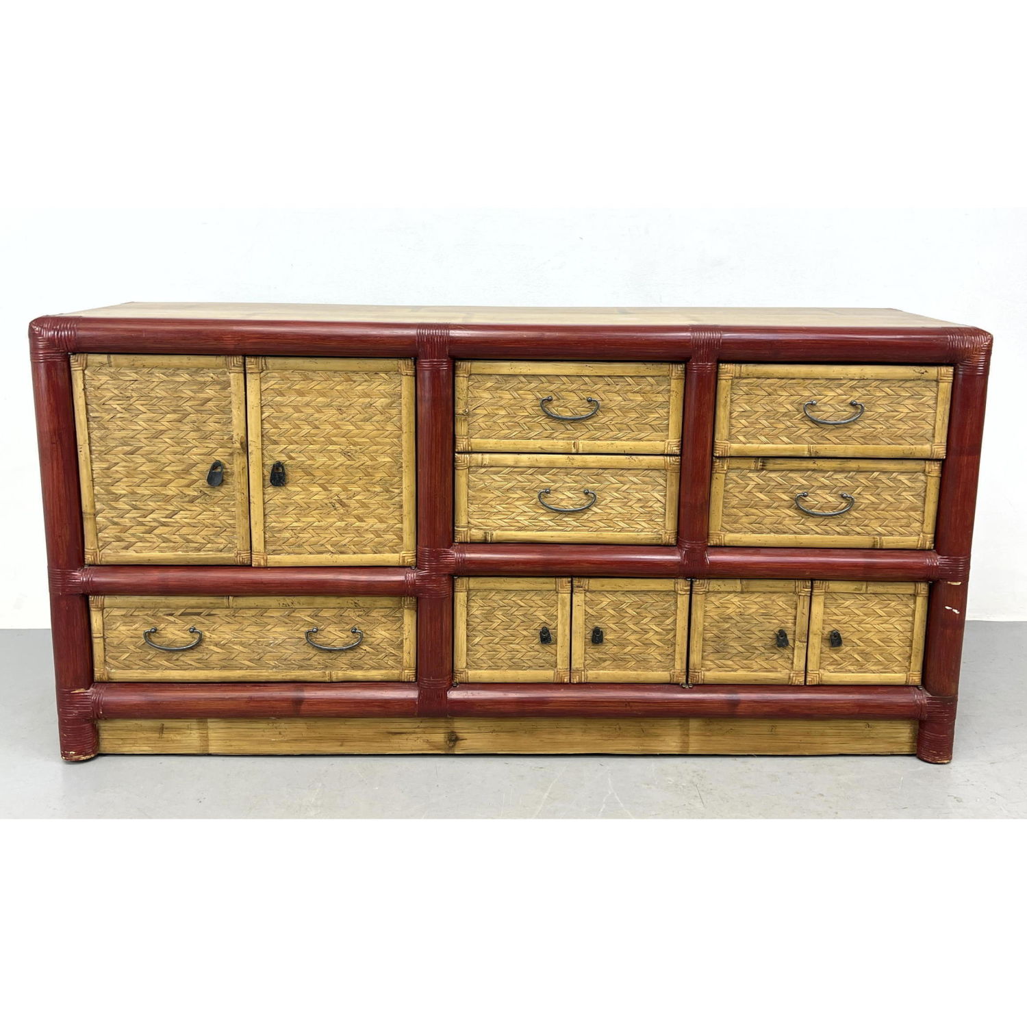 Asian Style Bamboo Credenza Cabinet  2fe610