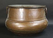 LARGE COPPER CAULDRONLarge copper cauldron.