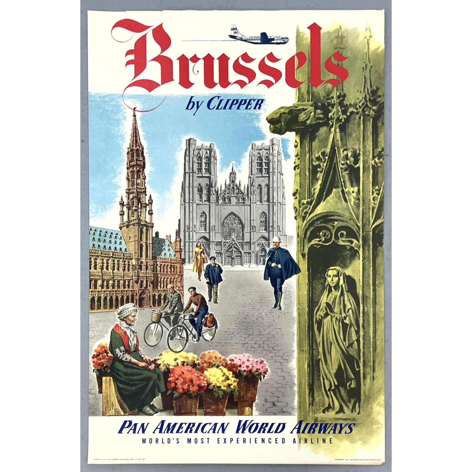 PAN AM to BRUSSELS Travel Advertising 2fe93f