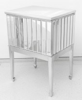HOLLYWOOD REGENCY MIRRORED SILVERED 2fc65e