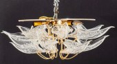 MURANO STYLE GLASS AND BRASS CEILING 2fc94c