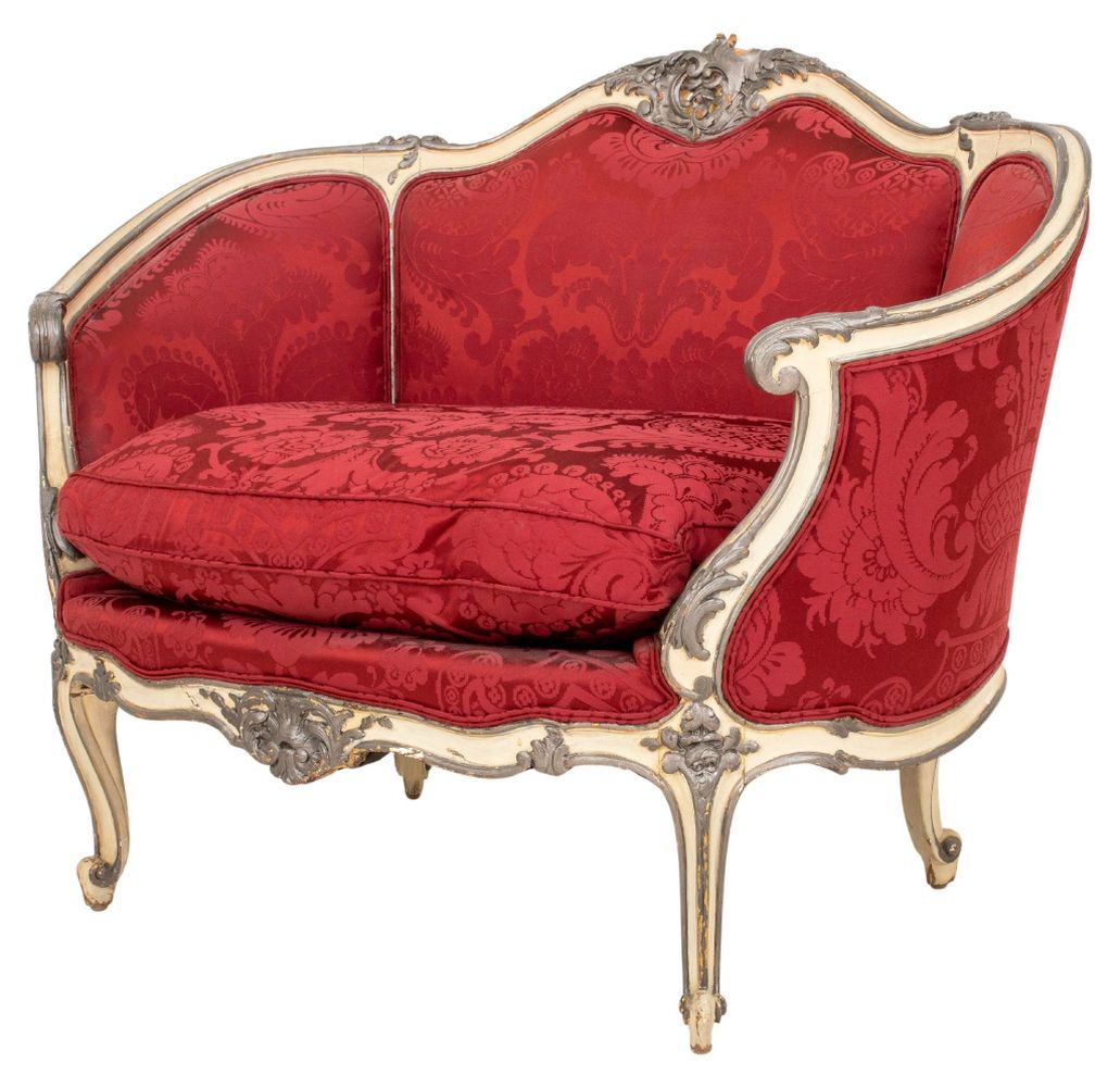 LOUIS XV STYLE GRAY WHITE PAINTED 2fc9bc