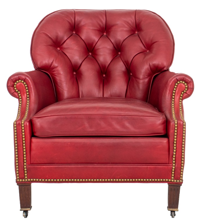 VICTORIAN STYLE LEATHER UPHOLSTERED 2fcc0e