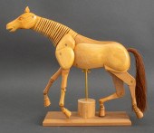 ARTISTS ARTICULATED WOODEN HORSE MODEL