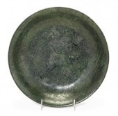 Large Chinese spinach jade plate   