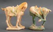 CHINESE WUCAI GLAZED TANG STYLE FIGURINES