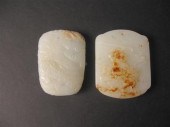 Two Chinese white jade pendants    late