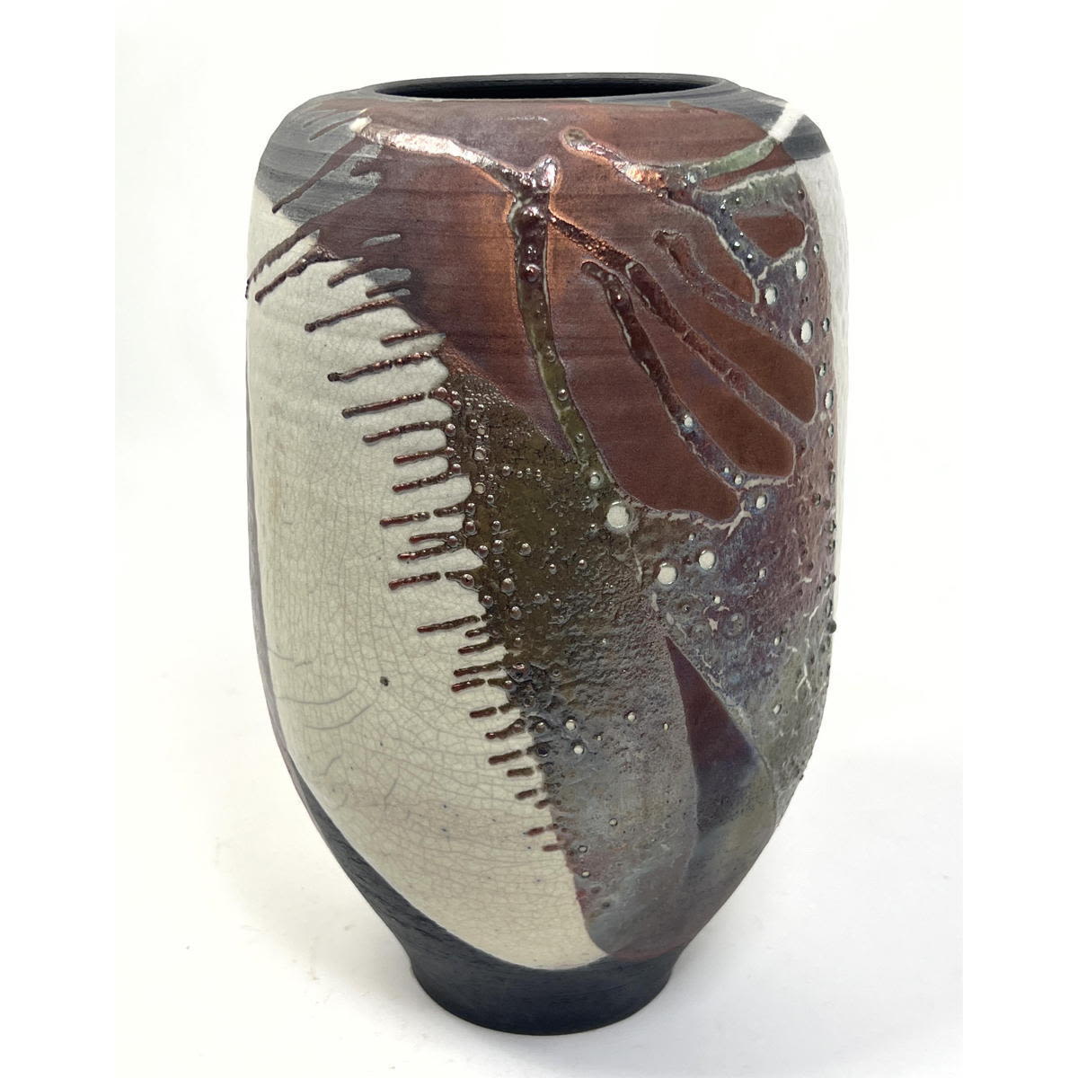 CHANG Signed Tall Art Pottery Vase  2fcf0b