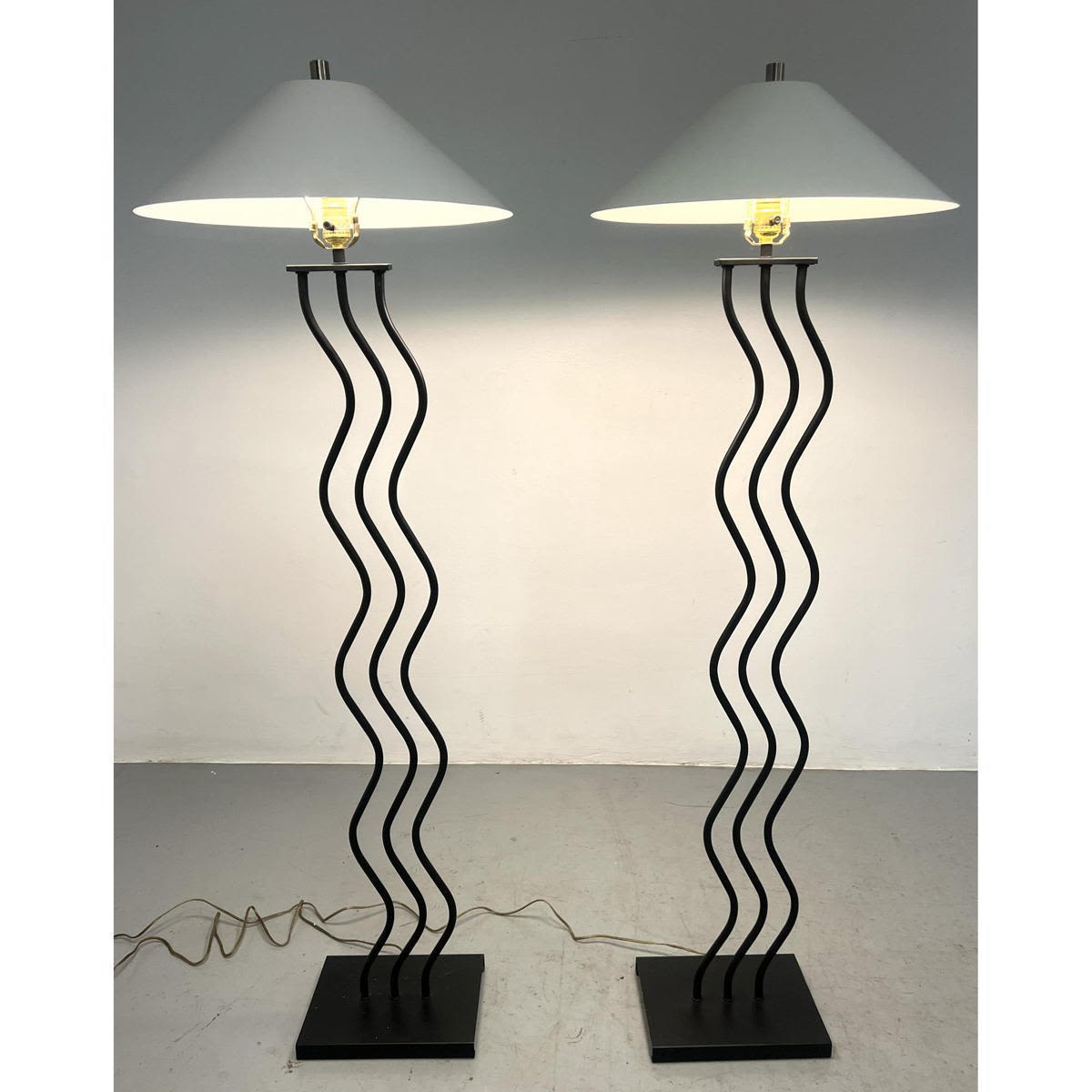 Pair of Post Modern Wave Form Floor 3000e2