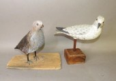 2 BIRD CARVINGS ON STANDSca. 1988 &