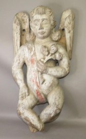 CONTINENTAL CARVED PAINTED ANGEL 30076b