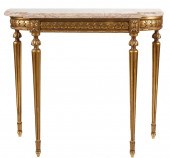 LOUIS XVI STYLE GILTWOOD CONSOLE TABLEwith